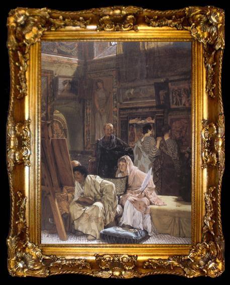 framed  Alma-Tadema, Sir Lawrence The Picture Gallery (mk23), ta009-2